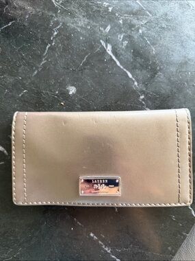 Lauren Ralph Lauren Metallic Gold Card Zip Wallet